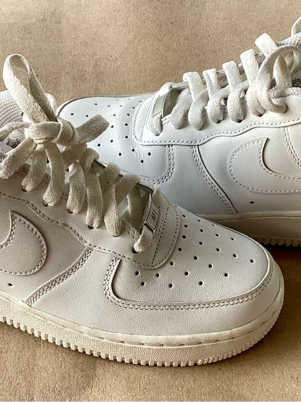 Nike White Low-Top Leather Sneakers